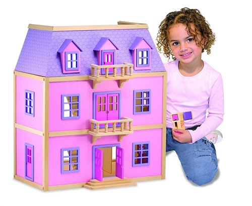 Melissa Doug 14570 Maison De Poupee En Bois A Plusieurs Etages Accessoire poupee Achat prix fnac