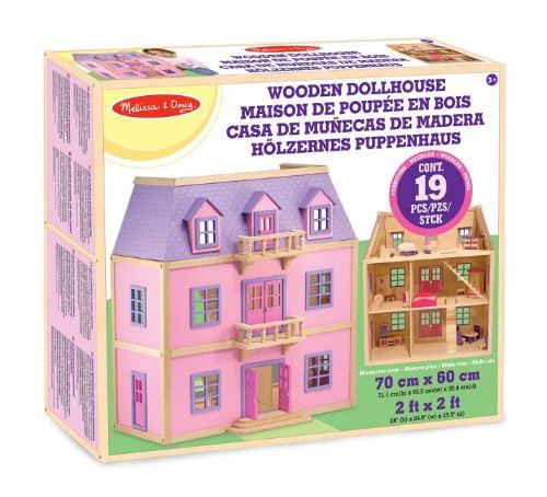 Melissa Doug 14570 Maison De Poupee En Bois A Plusieurs Etages Accessoire poupee Achat prix fnac