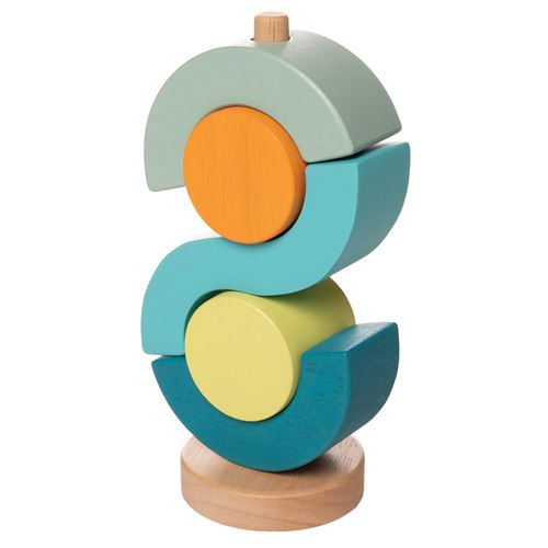 Manhattan Toy tour de bloc ronde junior 20,32 cm en bois 5 parties