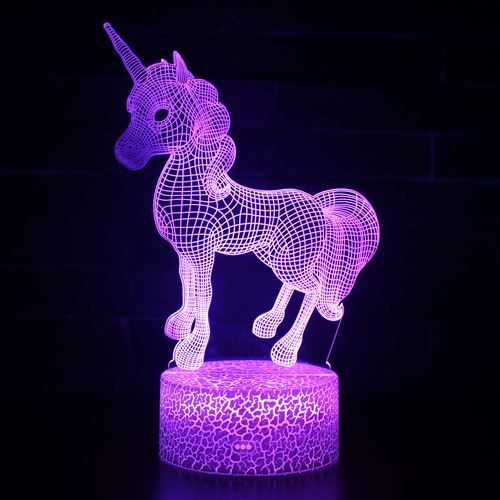 Stack Lampe 3D Tactile Veilleuses Enfant 7 Couleurs Avec Telecommande - Licorne #67