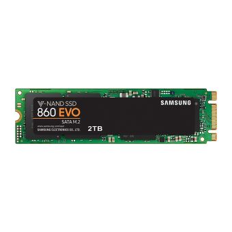 Disque SSD interne Samsung 860 EVO SATA III M.2 2 To Noir et vert - SSD  internes - Achat & prix