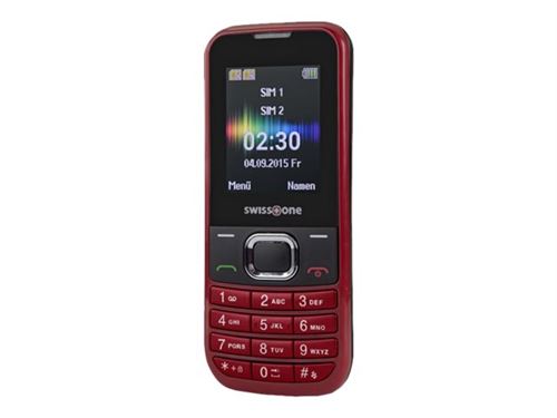 Swisstone SC 230 - Téléphone mobile - double SIM - microSD slot - GSM - 0,3 MP - rouge