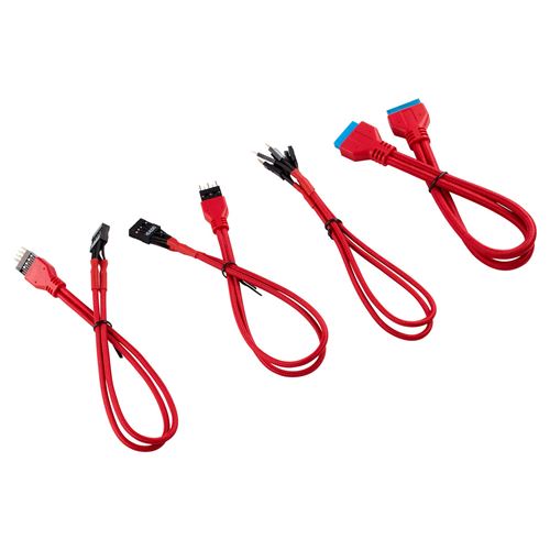 Corsair - Kit d'extension gain&eacute; pour panneau avant (30 cm) - Rouge