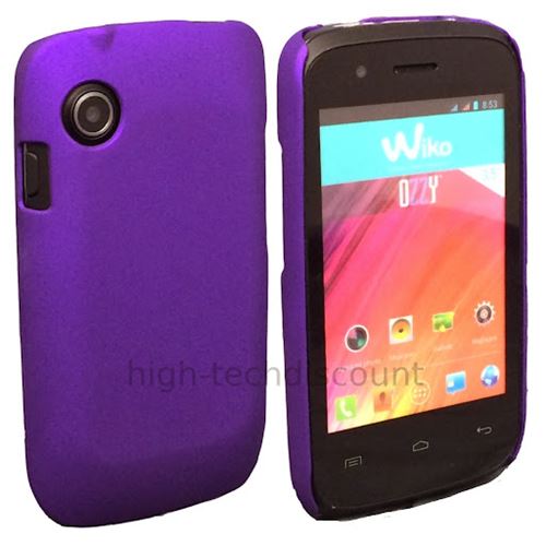 Housse etui coque rigide pour Wiko Ozzy + film ecran - MAUVE RIGIDE - htdmobiles