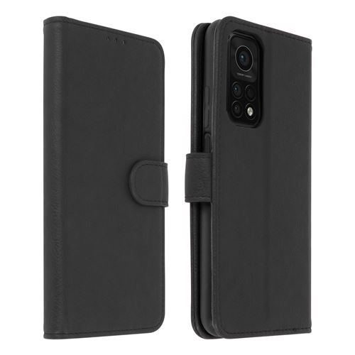 Avizar Étui pour Xiaomi Mi 10T / Mi 10T Pro Folio Intégrale Porte-carte Fonction Support Noir