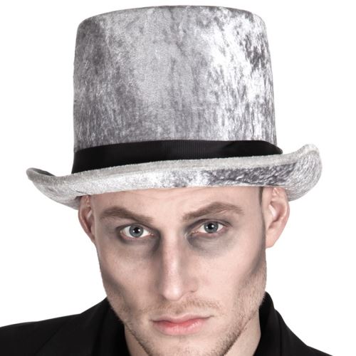chapeau gris suedine adulte