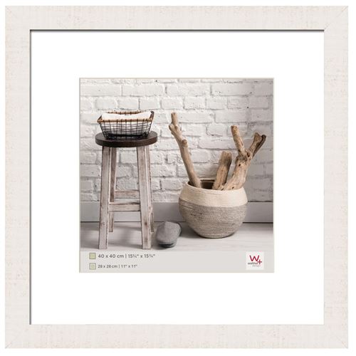 Walther HO440V Home Cadre en Bois, 40 x 40 cm, Blanc Polaire