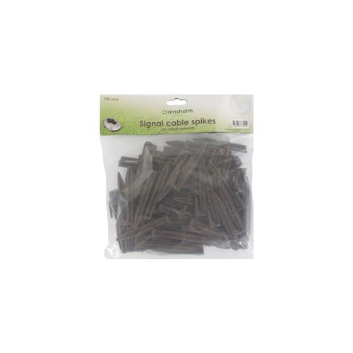jardin pratic sachet de 100 clous et cavaliers - en plastiques universels pour fixation de nos câbles