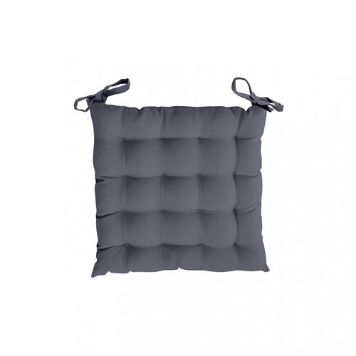 Dessus de chaise capitonné 40x40 cm ALIX gris