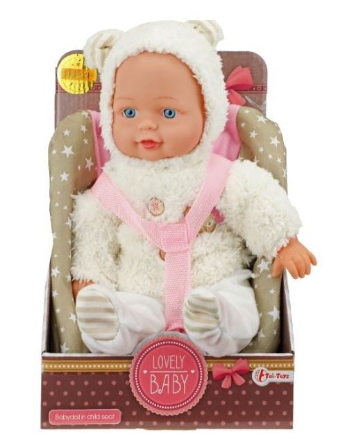 Toi-Toys Toi-Toys Poupée bébé dans siège de poupée 33cm