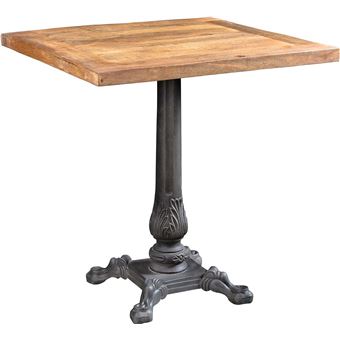 Antic Line Creations Table Bistrot Bois Et Fer Forge Pieds