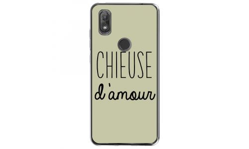 Coque souple pour Wiko View 2 avec impression Motifs Chieuse d'Amour vert