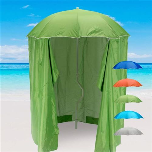 GiraFacile - Parasol de plage léger visser tente protection uv GiraFacile 200 cm Zeus, Couleur: Vert