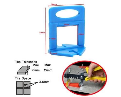 Neufu 100pcs Plastique Clips Tuile Espaceur Systeme De Nivellement