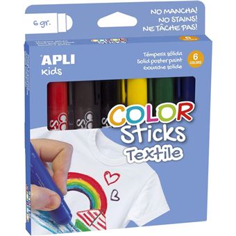 Color stick gouache solide textile