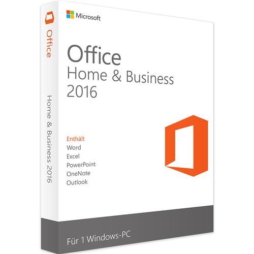 Office 2016 Famille et Petite Entreprise 2016 PC - lié à votre compte Microsoft - Logiciel à télécharger