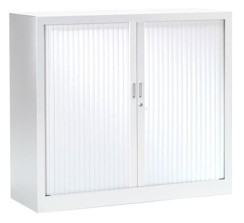 Armoire Monobloc H 70xL120xP43 cm 1 Tablette Blanc Rideaux Blanc