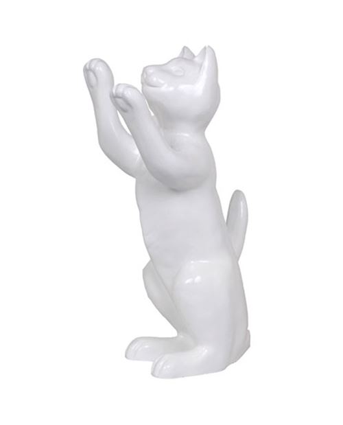 Statue en résine CHAT blanc - 55 cm