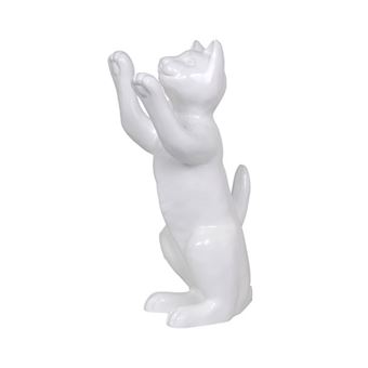 Statue En Resine Chat Blanc 55 Cm Achat Prix Fnac