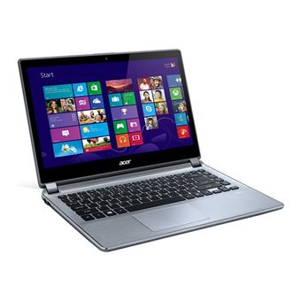 Acer Aspire V7-482P-34014G52tii - Ultrabook - Intel Core i3 - 4010U - Win 8.1 64 bits - HD Graphics 4400 - 4 GB RAM - 500 GB HDD (20 GB SSD-cache) - 14" aanraakscherm 1366 x 768 (HD) - Gigabit Ethernet - grijs - 1