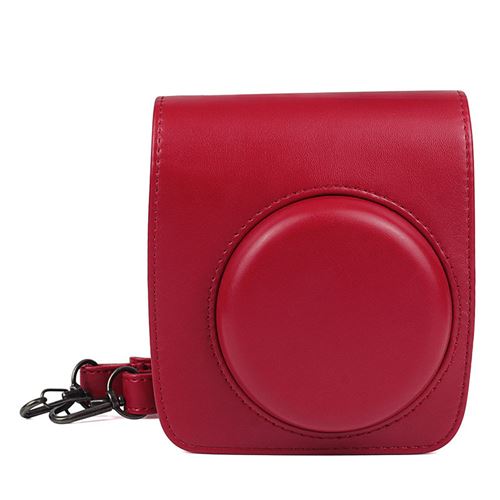 Étui en cuir PU antichoc pour Fujifilm Instax Mini 90 - Rouge