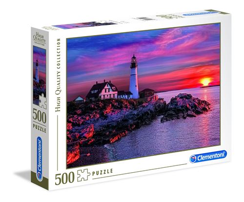 Puzzle 500 pièces : phare de portland clementoni