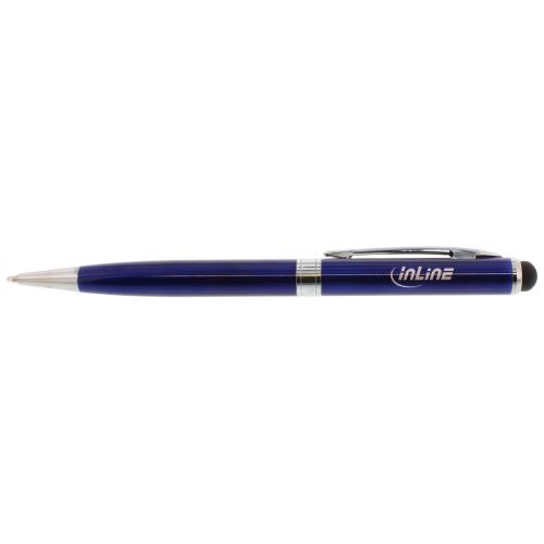 InLine® Touchpad Stylus + Stylo à bille métal bleu