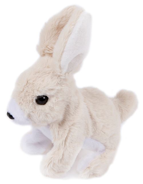 Take Me Home peluche lapin junior 15,5 cm en peluche beige/blanc