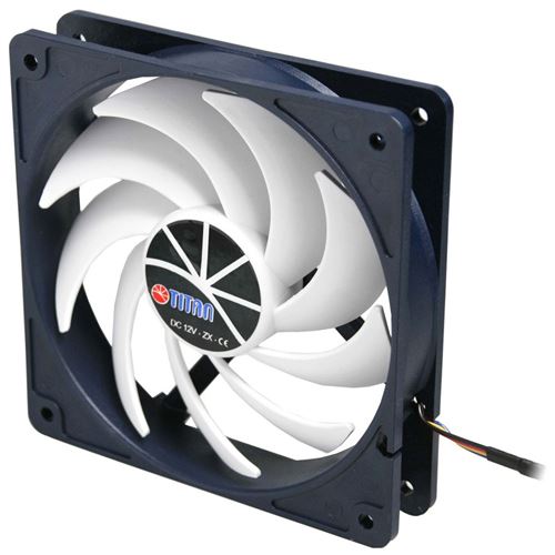 Ventilateur titan, 120x120x25mm, tfd-12025h12zp / ku (rb), s&eacute;rie kukri, avec pwm