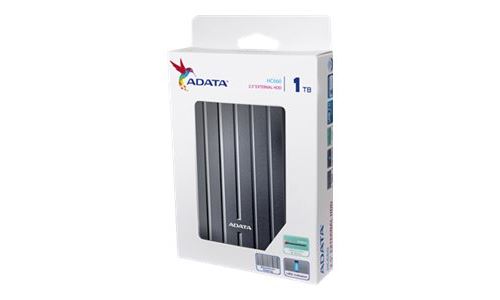 ADATA HC660 - Vaste schijf - 1 TB - extern (draagbaar) - 2.5 - USB 3.0 - 256-bits AES - titanium