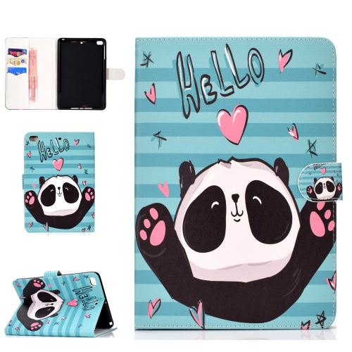 Etui en PU impression de motifs mignon panda pour votre Apple iPad Mini 4 3 2 1