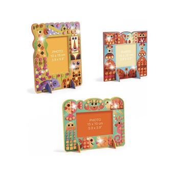 Kit créatif Djeco Cadres photos mosaïques Monde animal
