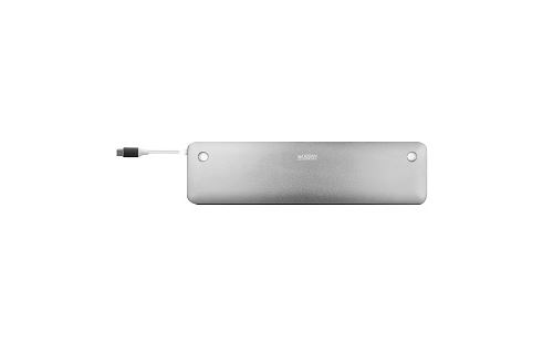 Station USB-C - 1x RJ45 Gigabit - 1x HDMI 4K - 1x VGA HD - 1 x Mini Display - 3 x USB 3.0 - 2 x lecteur de cartes SD/ MSD - 1 x jack 3,5mm. Pass thru: 60Watts