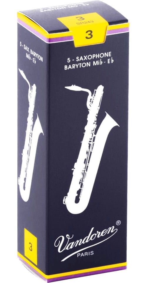 Anches de saxophone baryton vandoren traditionnelles 3 - sr243