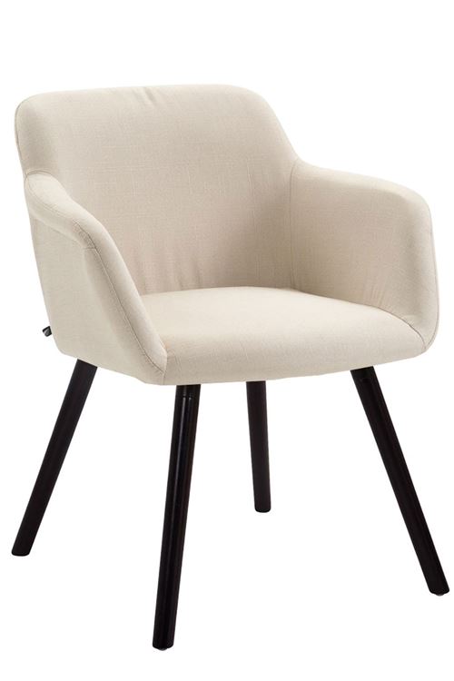 Chaise de salle à manger Debbie tissu , Crème/Café