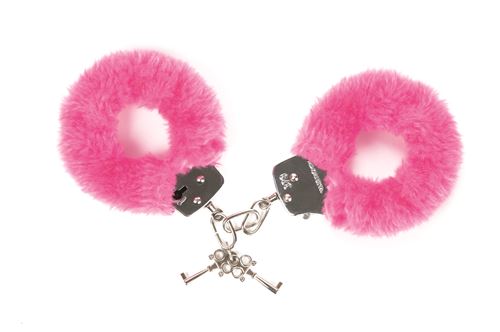 LOVE TO LOVE Attach Me - Menottes BDSM pour Jeu de Couple Erotique, Fourrure Synthétique Rose