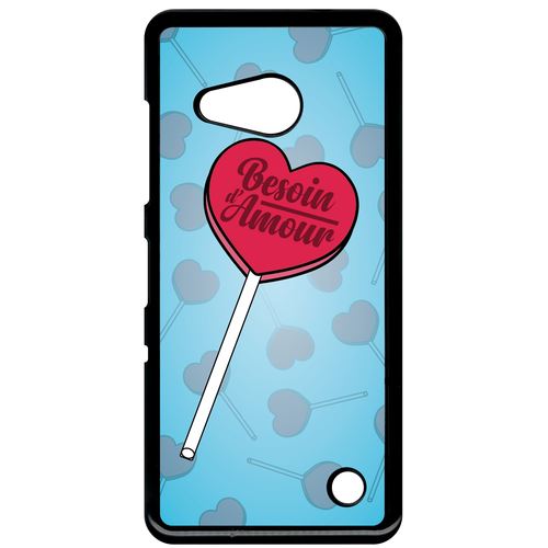 Coque Microsoft Lumia 550 Besoin Damour Fond Bleu Pale
