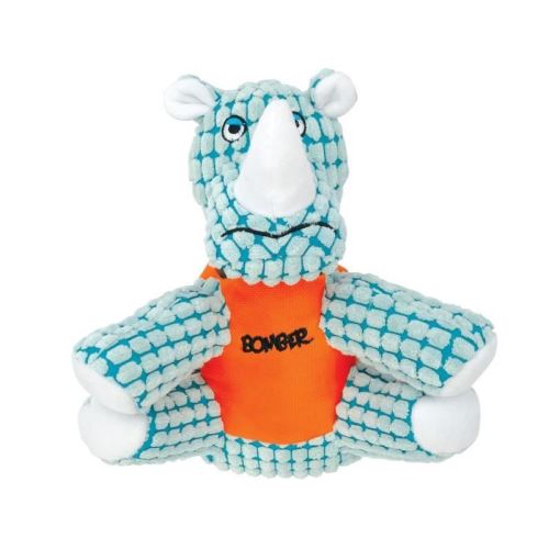 zeus peluche bomber spike rhino l - vert d'eau et orange - pour chien