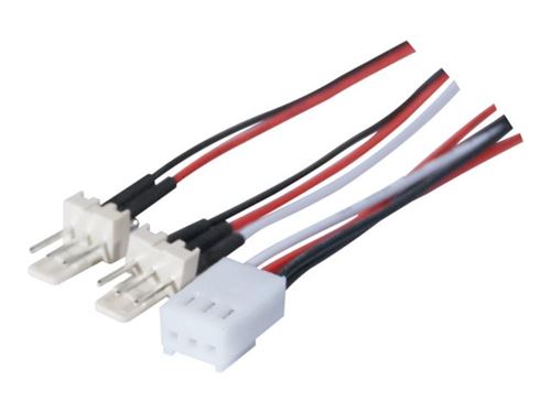 exertis Connect - Répartiteur d'alimentation de ventilateur - connecteur de ventilateur à 3 broches (F) pour connecteur de ventilateur à 3 broches (M) - 45 m