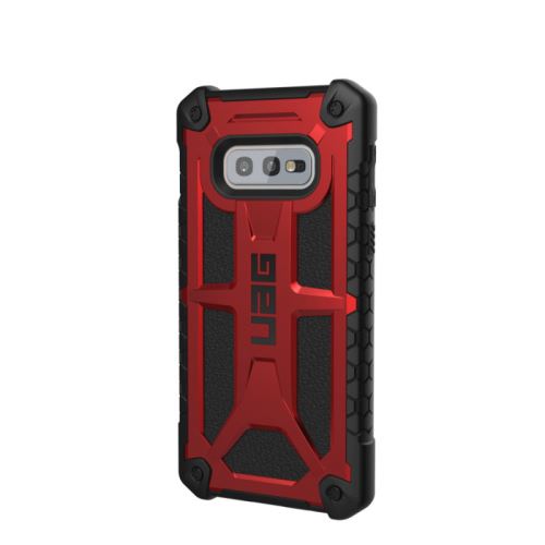UAG Rugged Case for Samsung Galaxy S10e [5.8-inch screen] - Monarch Crimson - Achterzijde behuizing voor mobiele telefoon - eersteklas nerfleder, legeringmetaal - karmozijnrood - voor Samsung Galaxy S10e