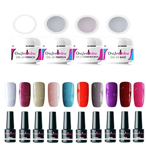 Kit Manucure Maxi Lampe Vert Nail Art 72 Pots Gel Faux