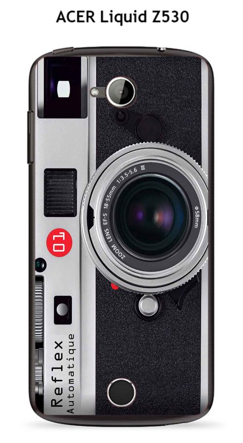 Coque TPU gel souple ACER Liquid Z530 design Appareil Photo-3