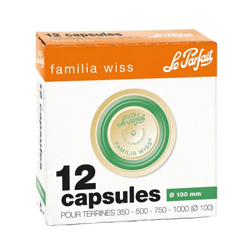LE PARFAIT - Lot de 12 capsules 'familia wiss' d. 10 cm