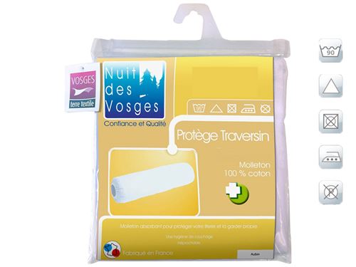 Protège traversin absorbant coton aubin 90 cm