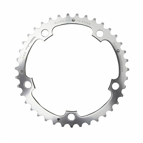 Plateau route 5bra triple 40dts d.130 milieu argent alu 7075 ta alize type shimano 9-10v.