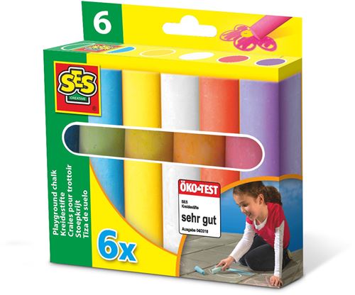 SES Creative crayon de bordure 6 pièces multicolores