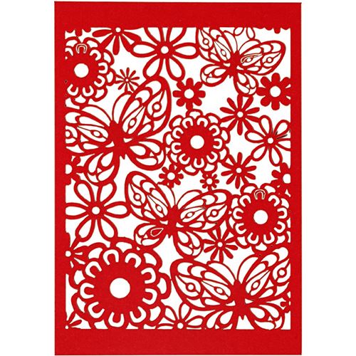 Creotime patron carton 10,5 x 14,8 cm 10 pièces rouge