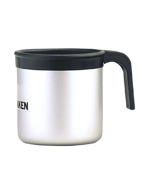 Laken Tasse en aluminium avec bord en plastique noir et ASA 0,4L