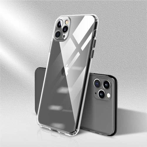 Coque en TPU clair antichoc souple bouton noir pour votre Apple iPhone 11 Pro 5.8 pouces