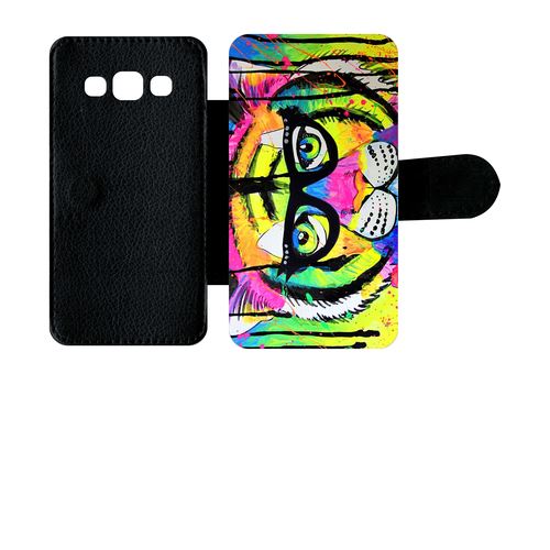 Etui À Rabat Samsung Galaxy A3 Lion En Couleur